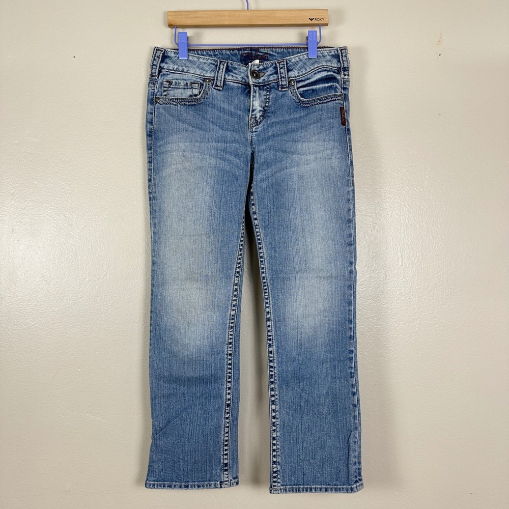 Silver Jeans Co. Women's 26 Santorini Capri‎ Jeans Blue Medium Wash Y2K